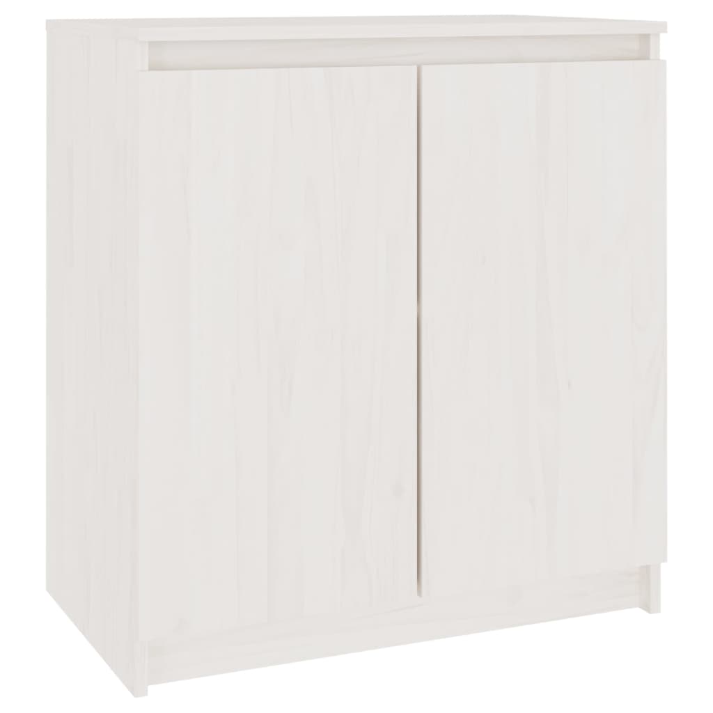 White side cabinet 60x36x65 cm Solid pine wood