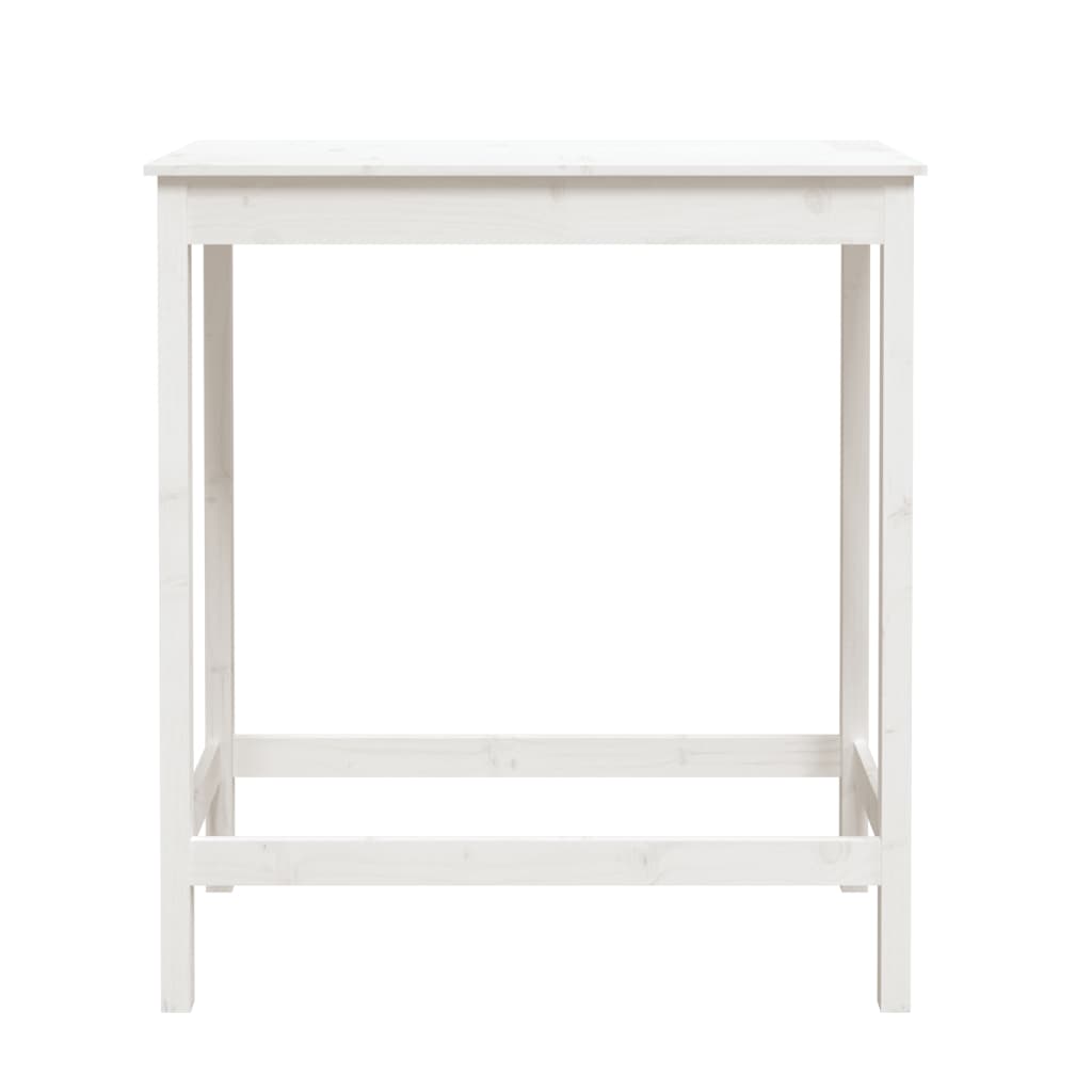 Table de bar blanc 100x50x110 cm bois massif de pin