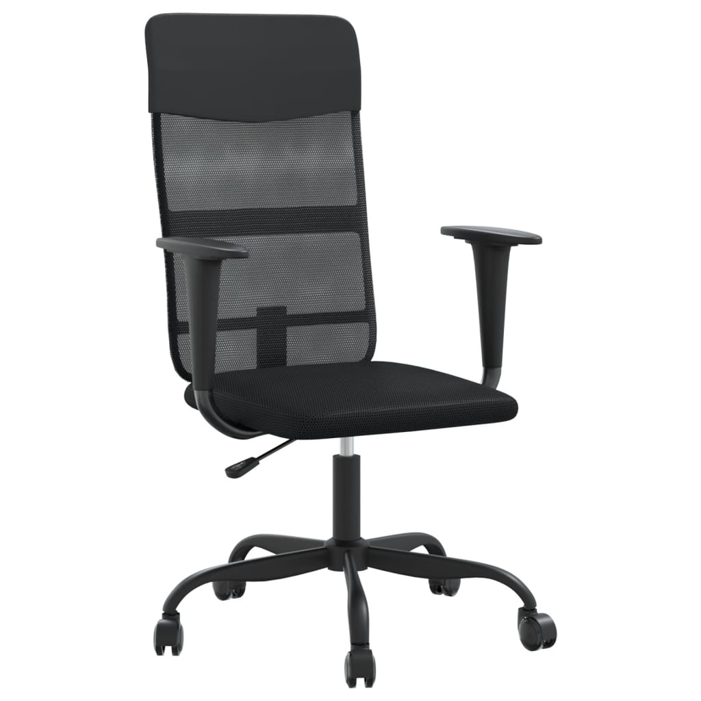 Office chair adjustable in black height