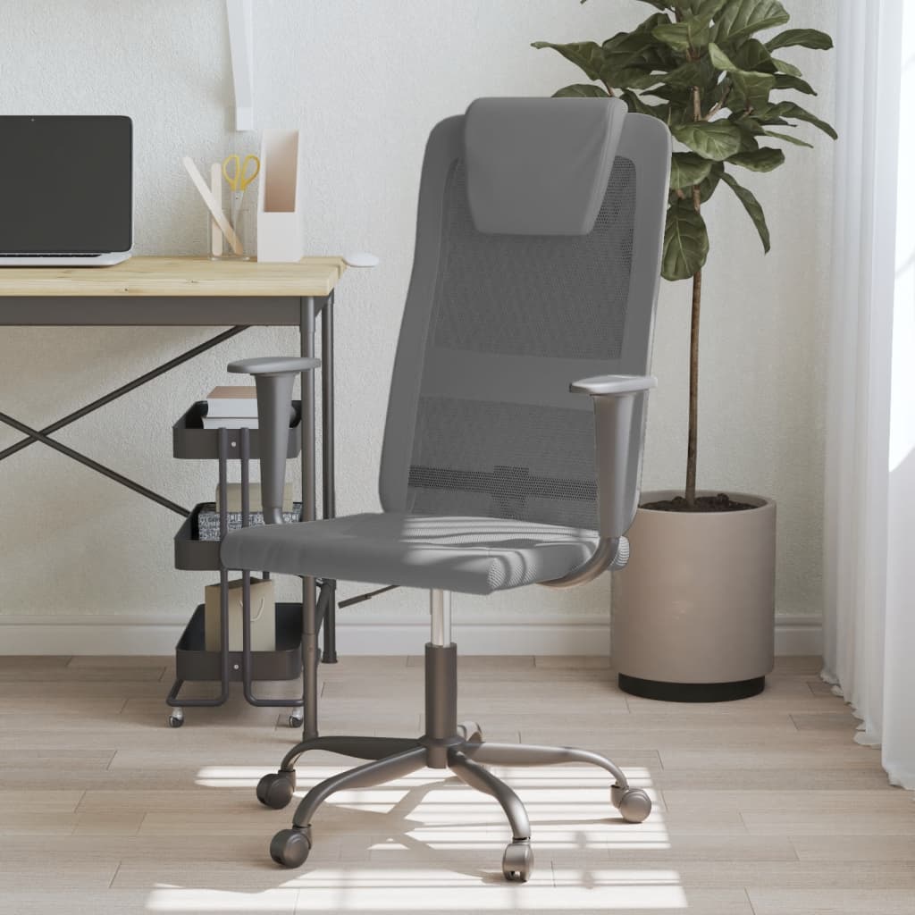 Gray height -adjustable office chair