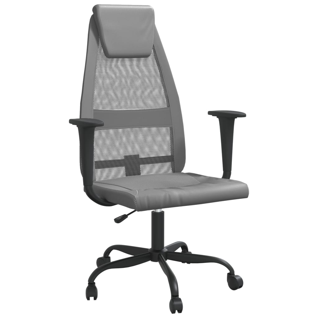 Gray height -adjustable office chair