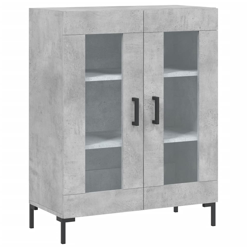 Credenza grigio cemento 69,5x34x90 cm in multistrato