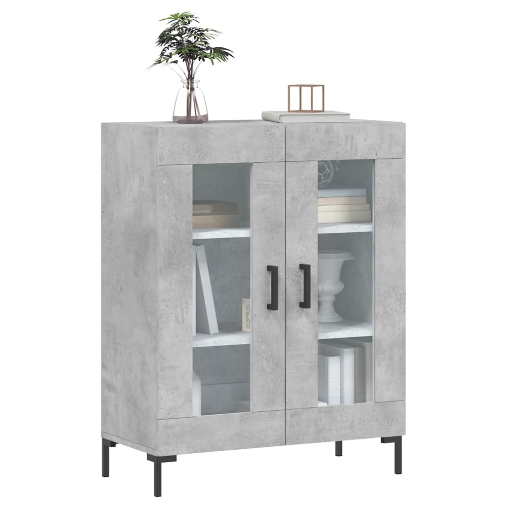 Credenza grigio cemento 69,5x34x90 cm in multistrato