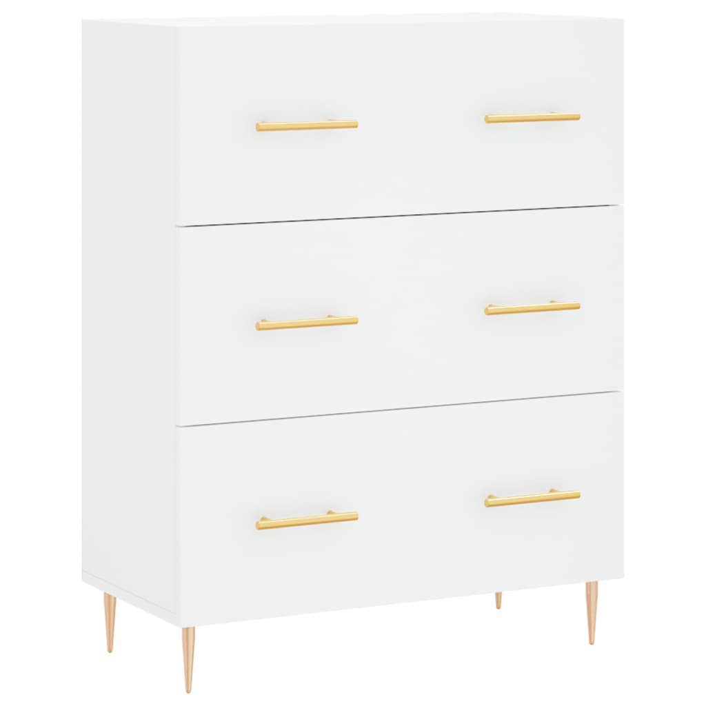 Buffet blanc 69,5x34x90 cm bois d'ingénierie