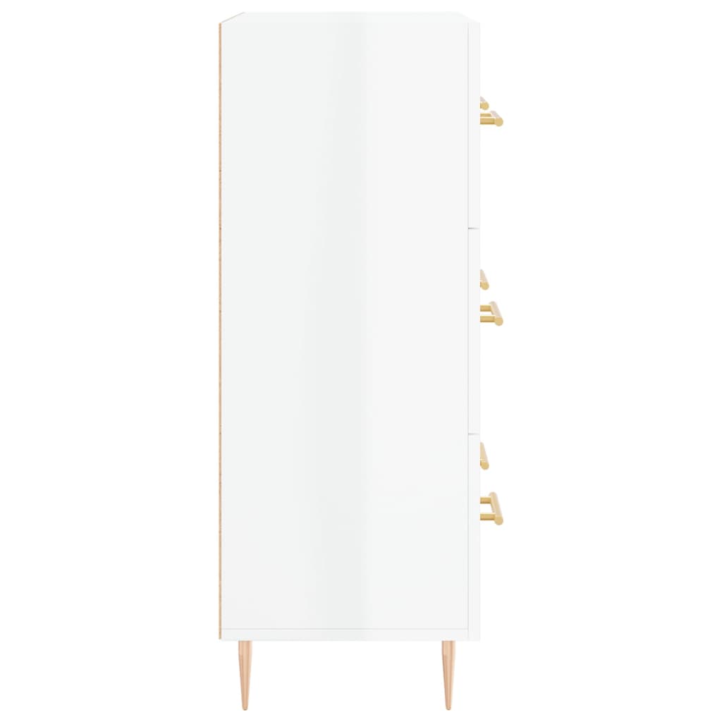 Credenza Bianco lucido 69,5x34x90 cm MDF