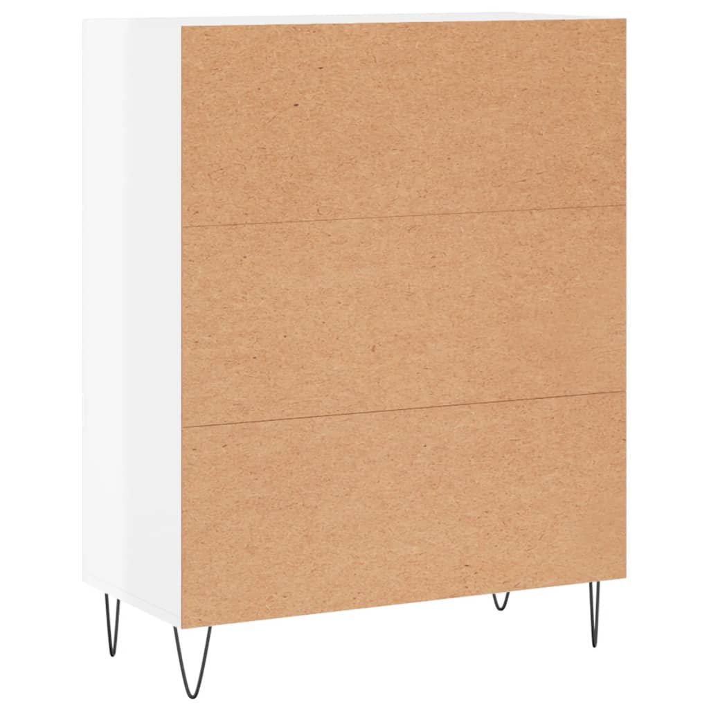 Credenza Bianco lucido 69,5x34x90 cm MDF