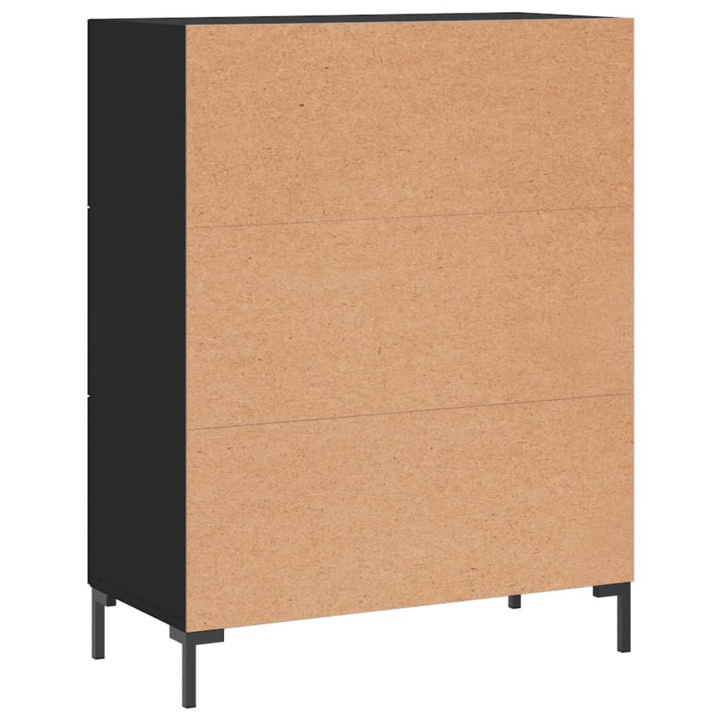 Credenza nera 69,5x34x90 cm in derivati ​​del legno