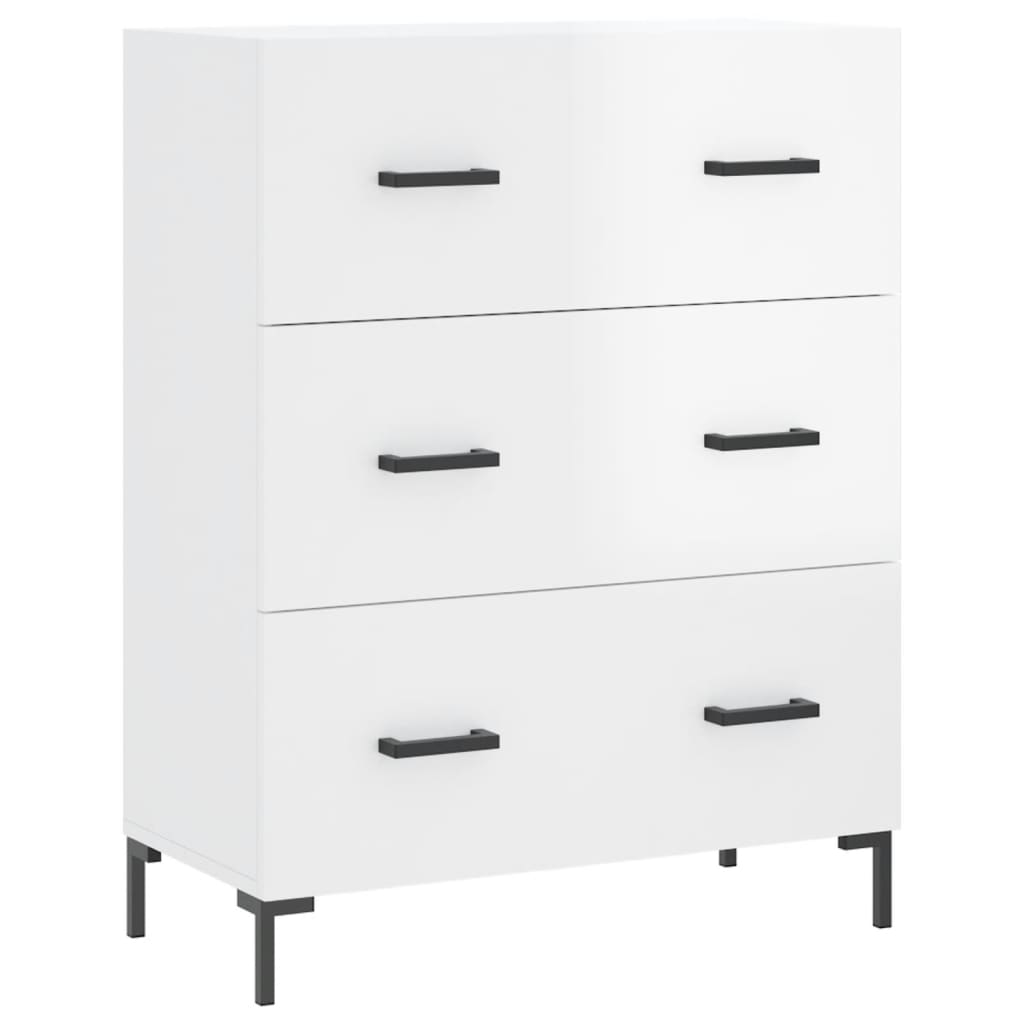 Credenza Bianco lucido 69,5x34x90 cm MDF