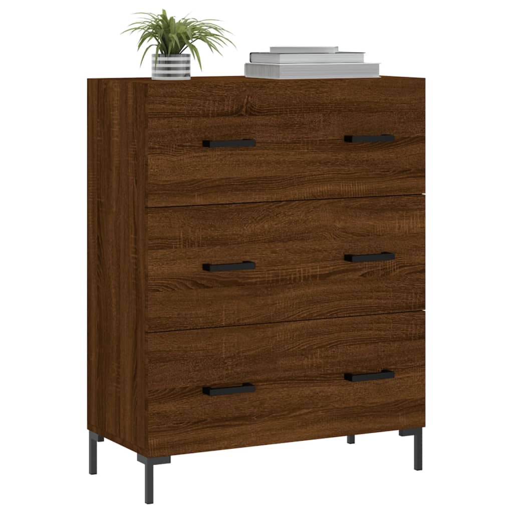 Brown oak buffet 69.5x34x90 cm engineering wood