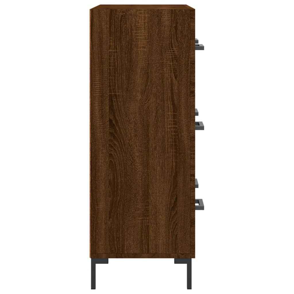 Buffet chêne marron 69,5x34x90 cm bois d'ingénierie