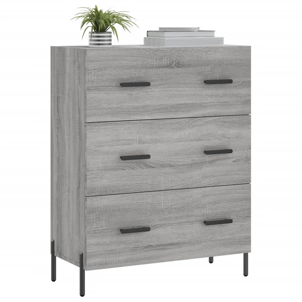 Sonoma Grey Buffet 69.5x34x90 cm ingegnerista legno