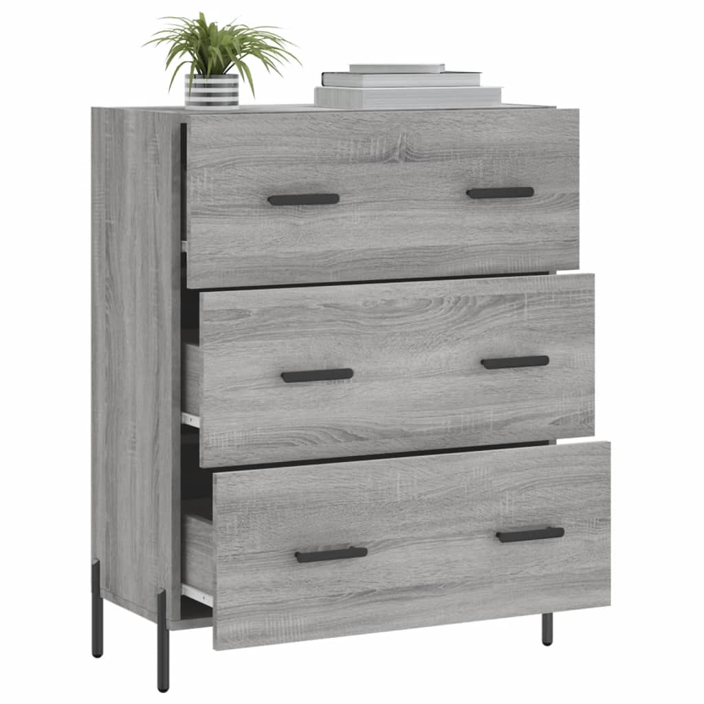 Sonoma Grey Buffet 69.5x34x90 cm ingegnerista legno