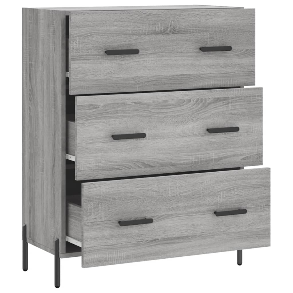 Buffet sonoma gris 69,5x34x90 cm bois d'ingénierie