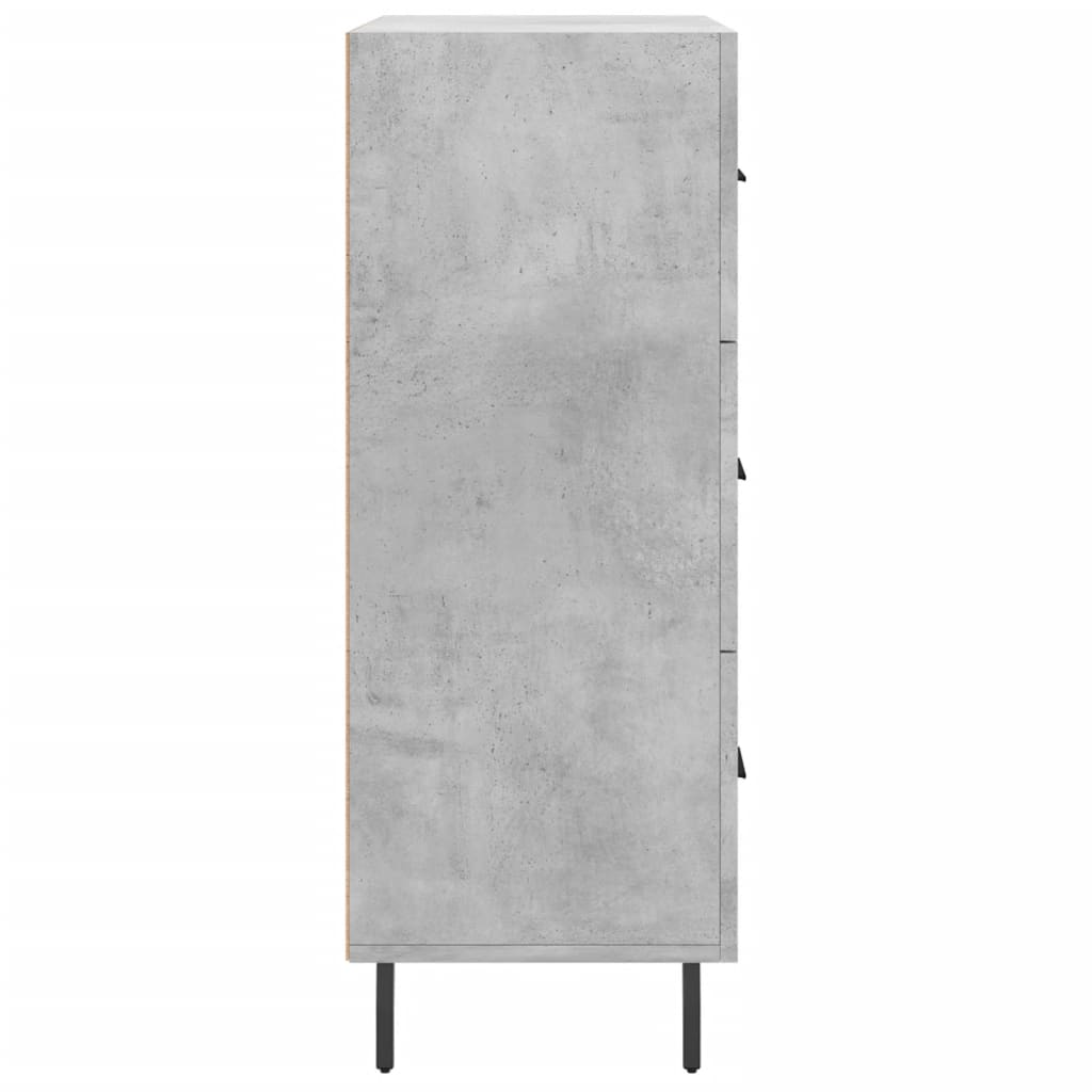 Credenza grigio cemento 69,5x34x90 cm in multistrato