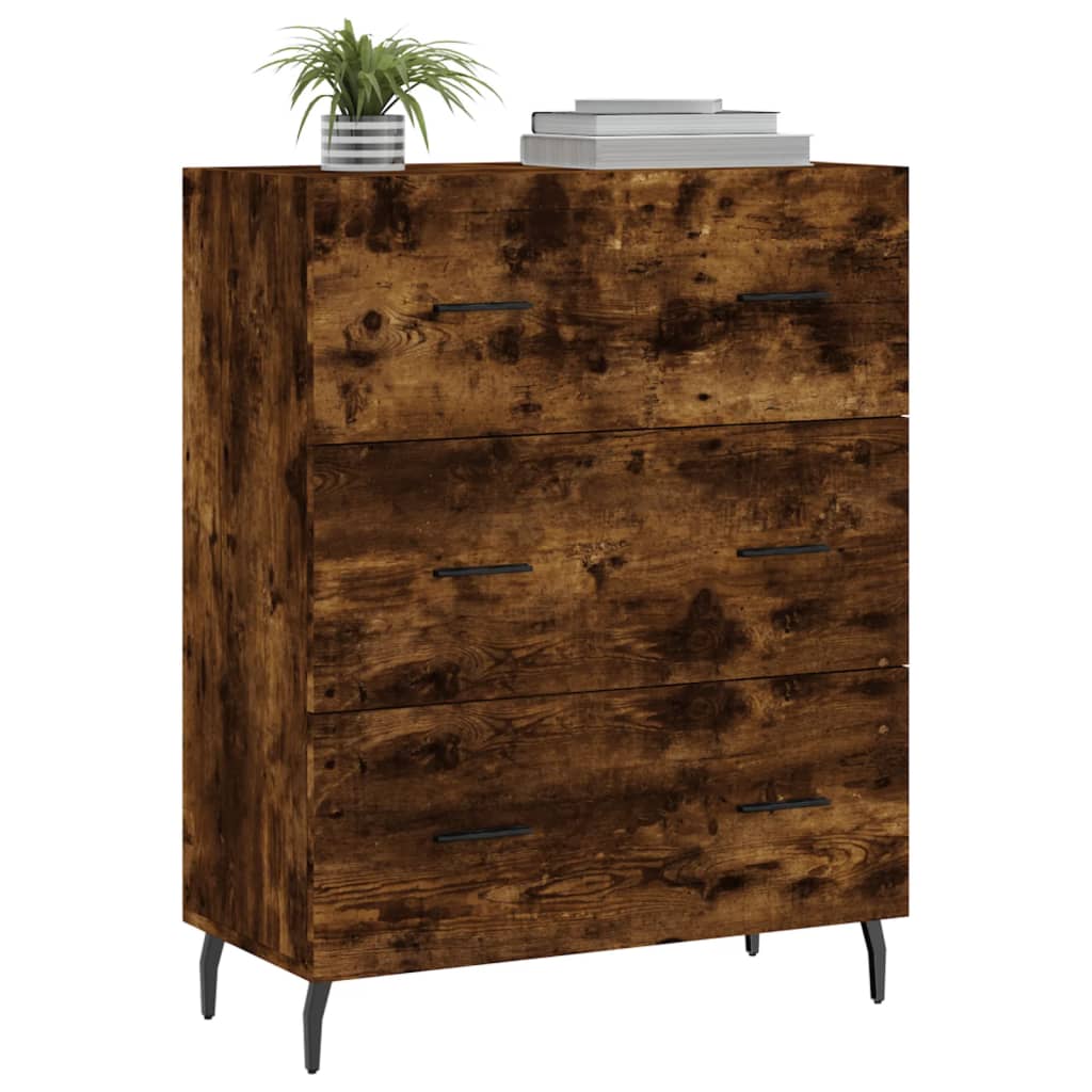 Credenza in rovere affumicato 69,5x34x90 cm in multistrato