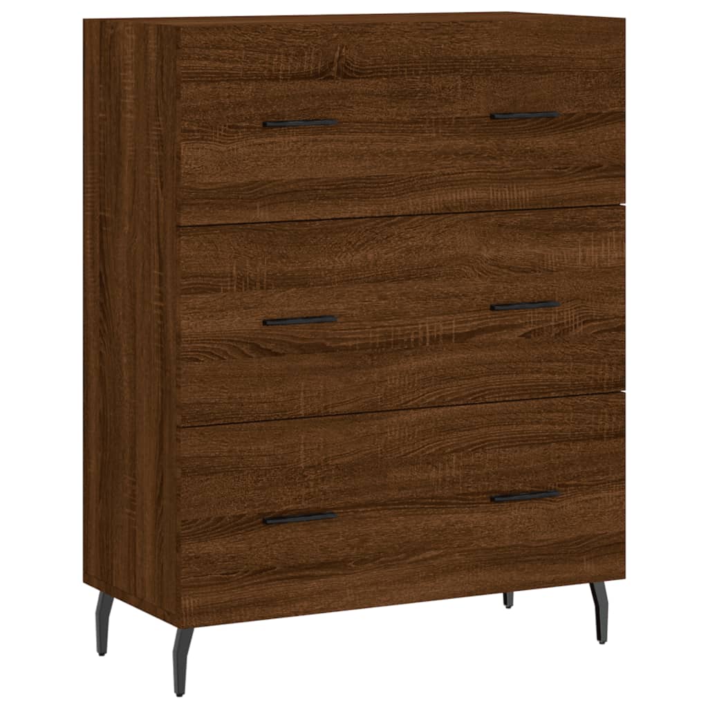 Brown oak buffet 69.5x34x90 cm engineering wood