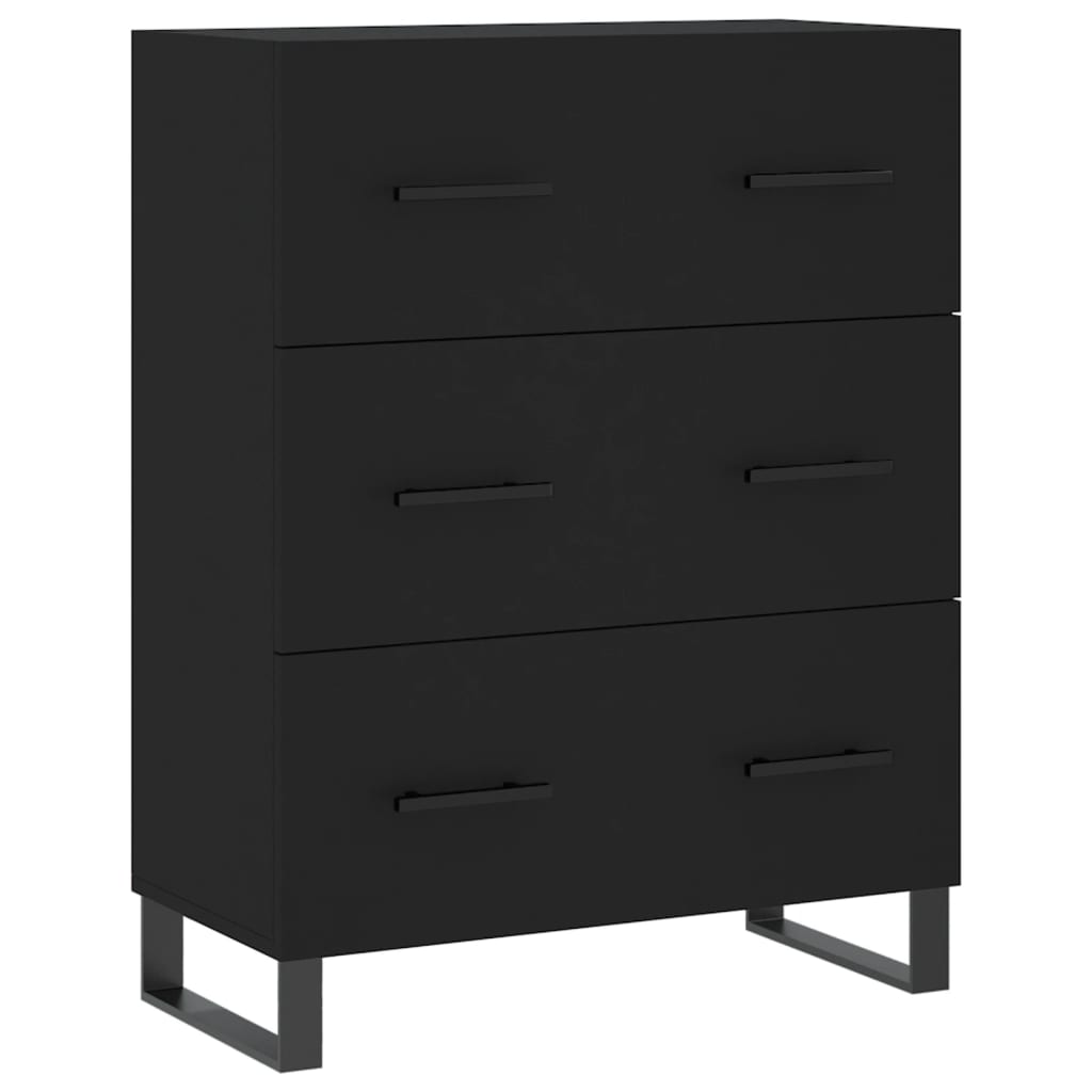 Black buffet 69.5x34x90 cm Engineering wood