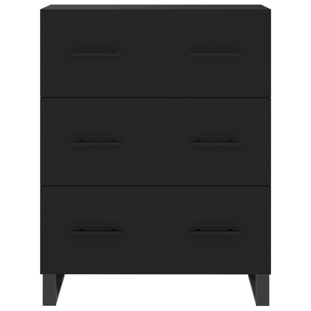 Black buffet 69.5x34x90 cm Engineering wood