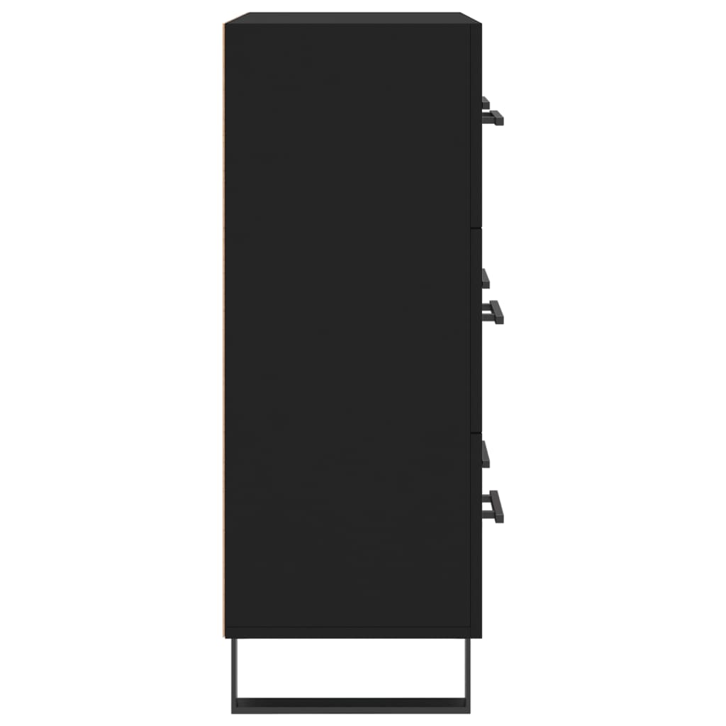 Buffet noir 69,5x34x90 cm bois d'ingénierie