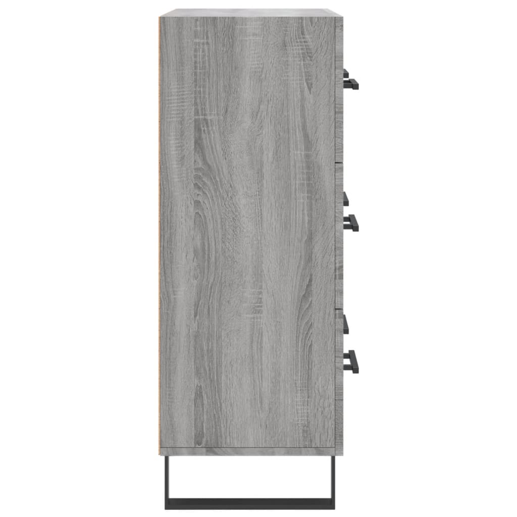 Credenza Sonoma grigia 69,5x34x90 cm in derivati ​​del legno