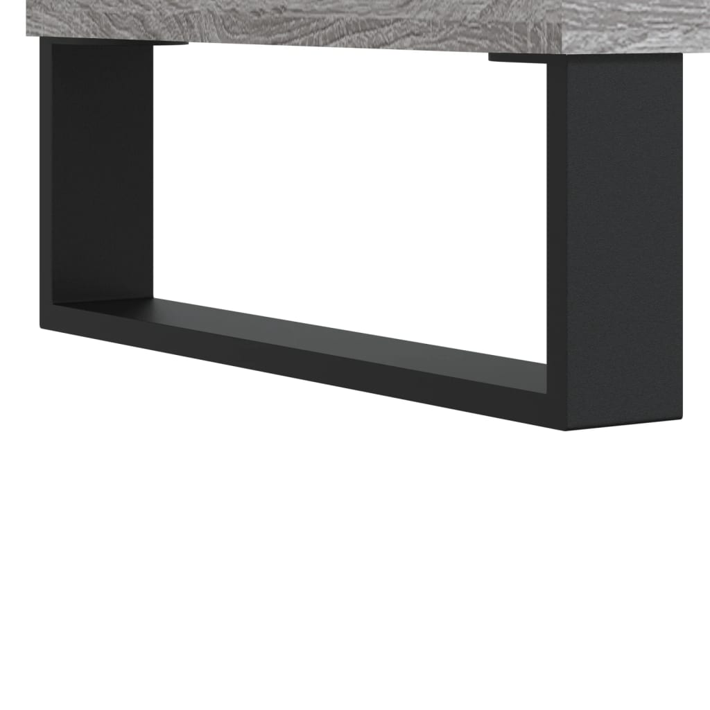 Credenza Sonoma grigia 69,5x34x90 cm in derivati ​​del legno