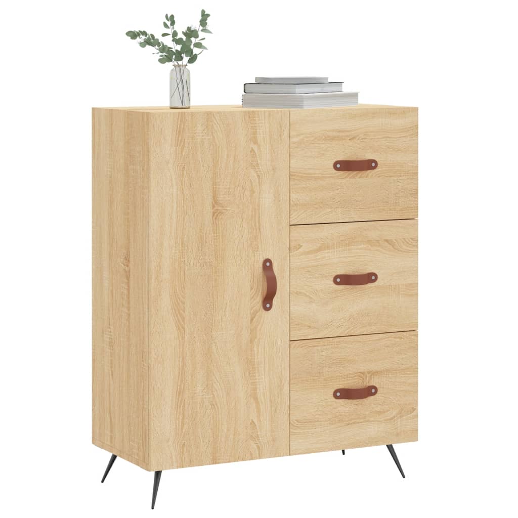 Buffet chêne sonoma 69,5x34x90 cm bois d'ingénierie