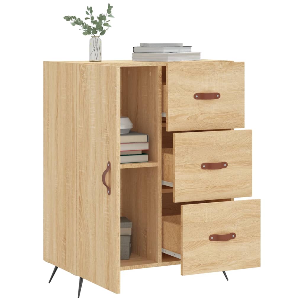 Buffet chêne sonoma 69,5x34x90 cm bois d'ingénierie