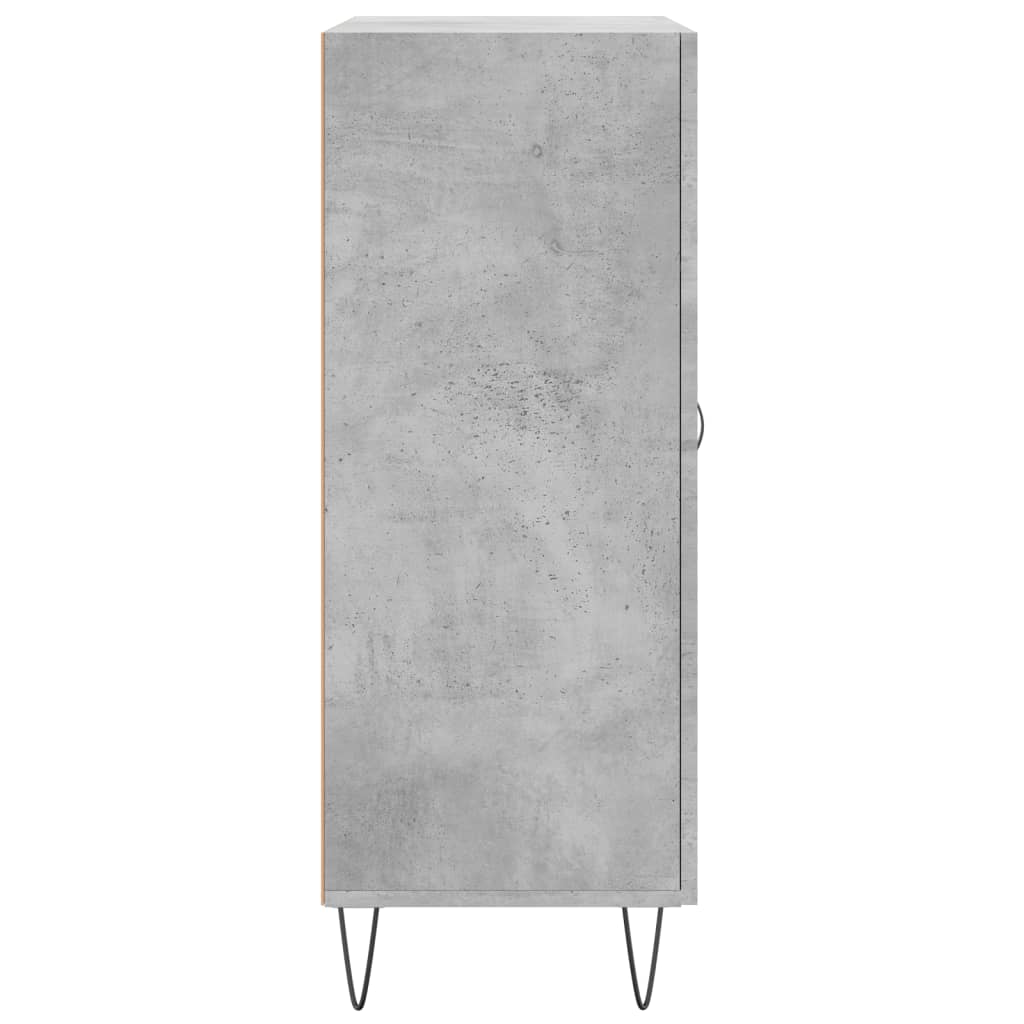 Credenza grigio cemento 69,5x34x90 cm in multistrato