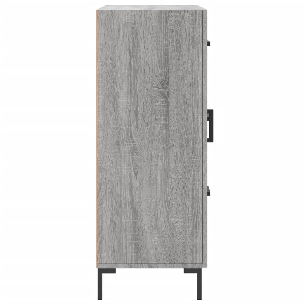 Credenza Sonoma grigia 69,5x34x90 cm in derivati ​​del legno