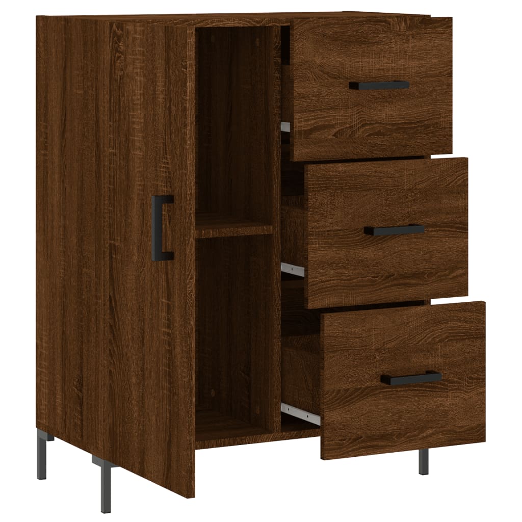 Brown oak buffet 69.5x34x90 cm engineering wood