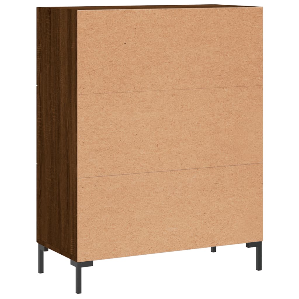 Credenza in rovere marrone 69,5x34x90 cm in multistrato