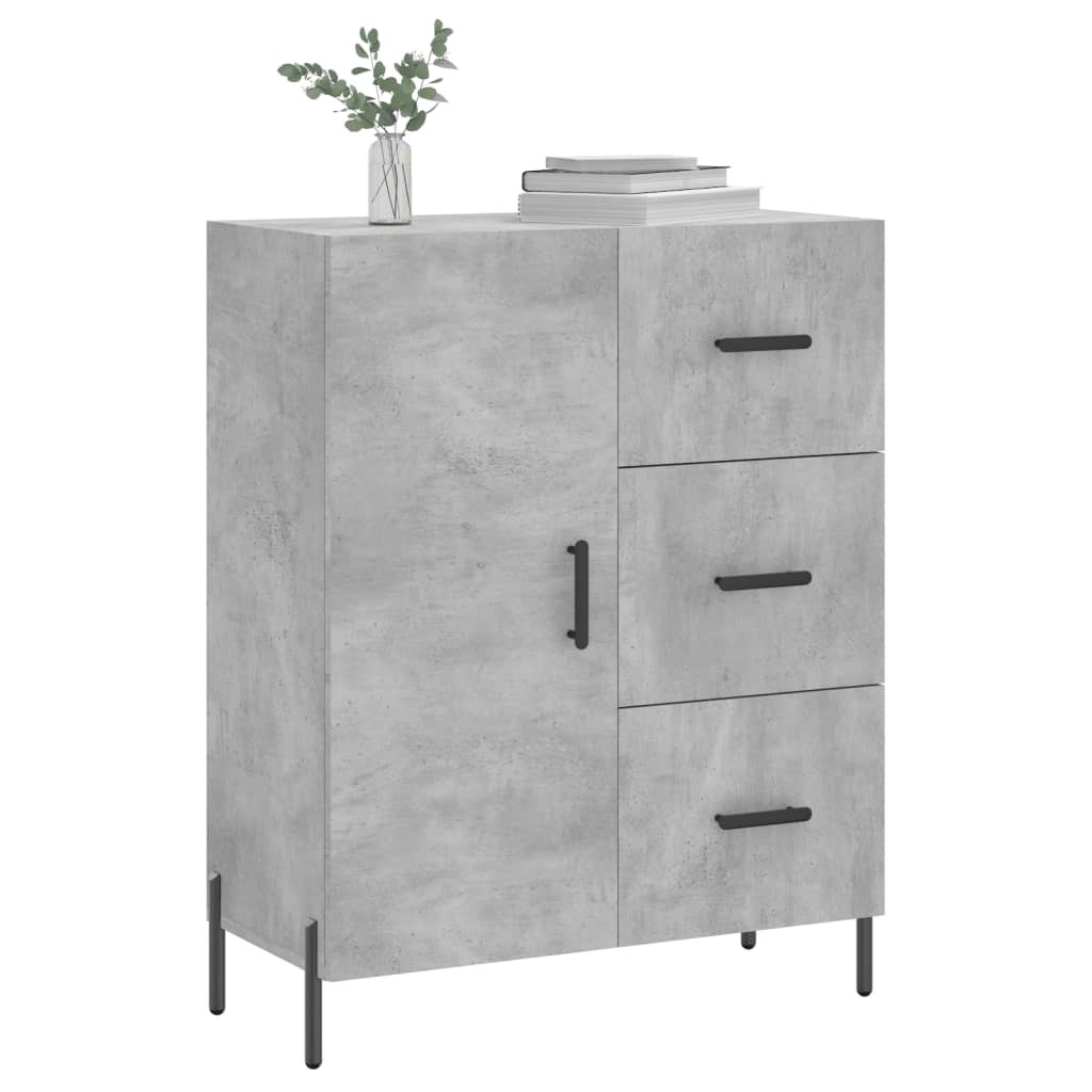 Credenza grigio cemento 69,5x34x90 cm in multistrato