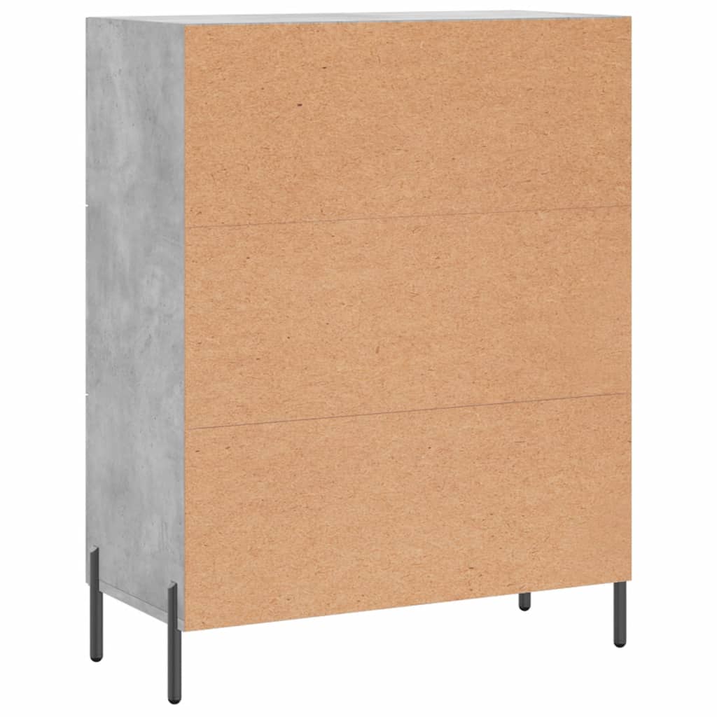 Credenza grigio cemento 69,5x34x90 cm in multistrato