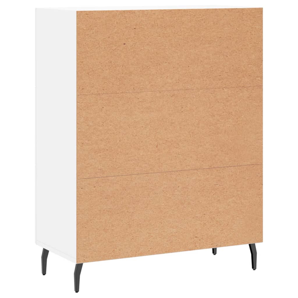 Credenza bianca 69,5x34x90 cm in derivati ​​del legno