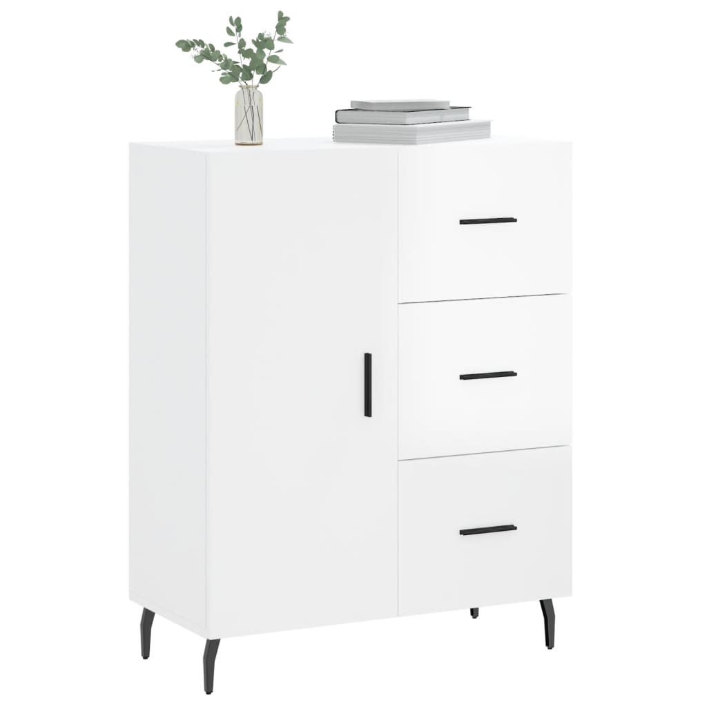 Credenza Bianco lucido 69,5x34x90 cm MDF