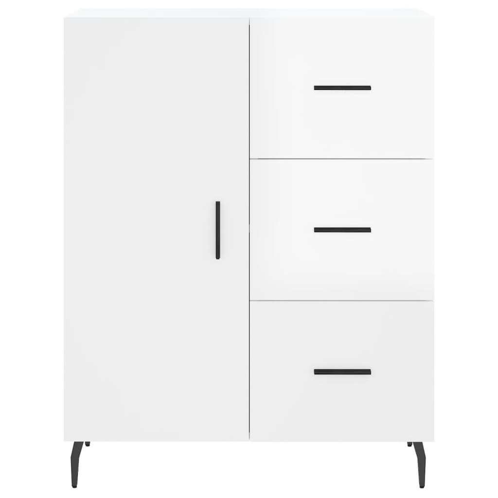 Credenza Bianco lucido 69,5x34x90 cm MDF