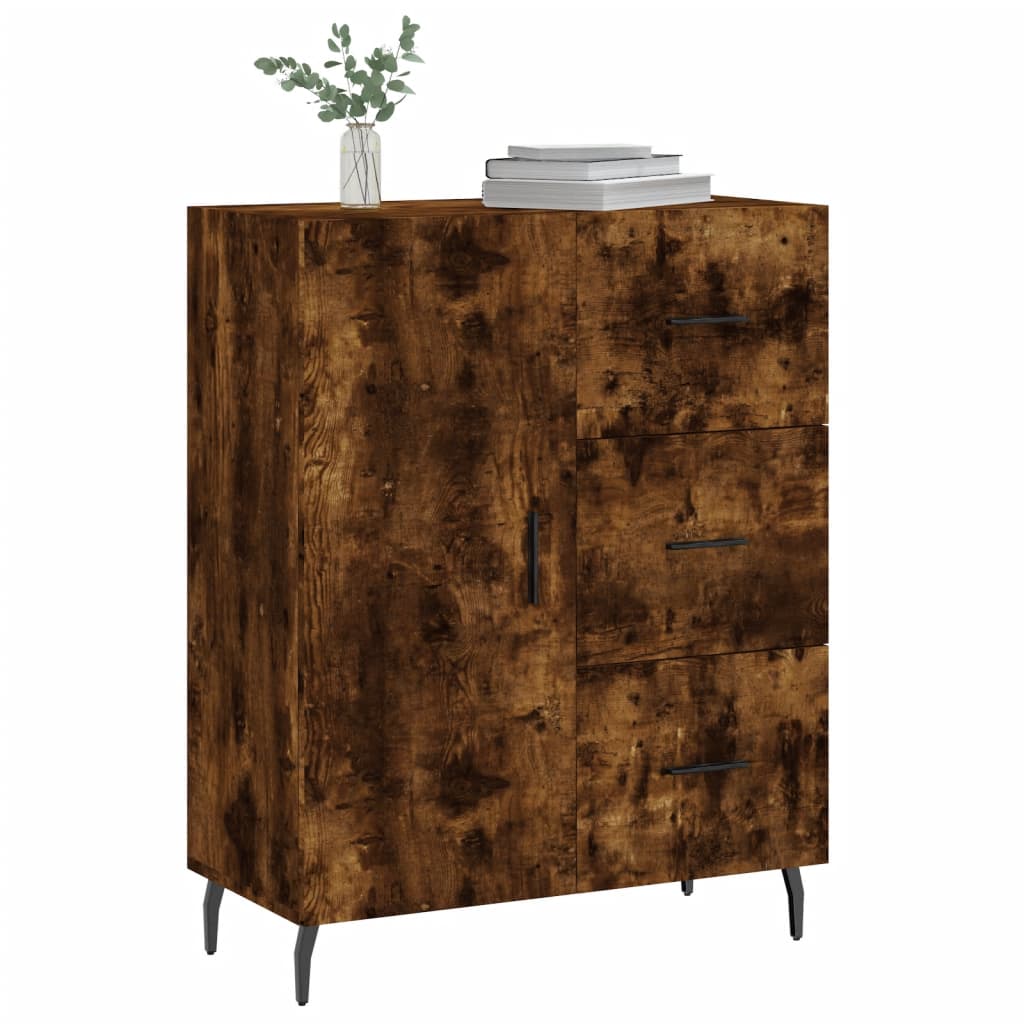 Credenza in rovere affumicato 69,5x34x90 cm in multistrato