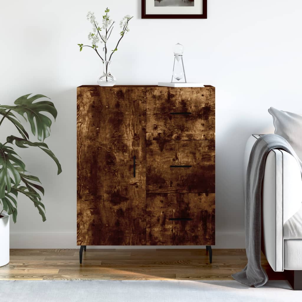 Credenza in rovere affumicato 69,5x34x90 cm in multistrato