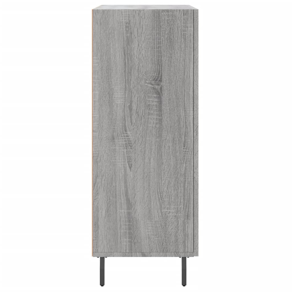 Credenza Sonoma grigia 69,5x34x90 cm in derivati ​​del legno