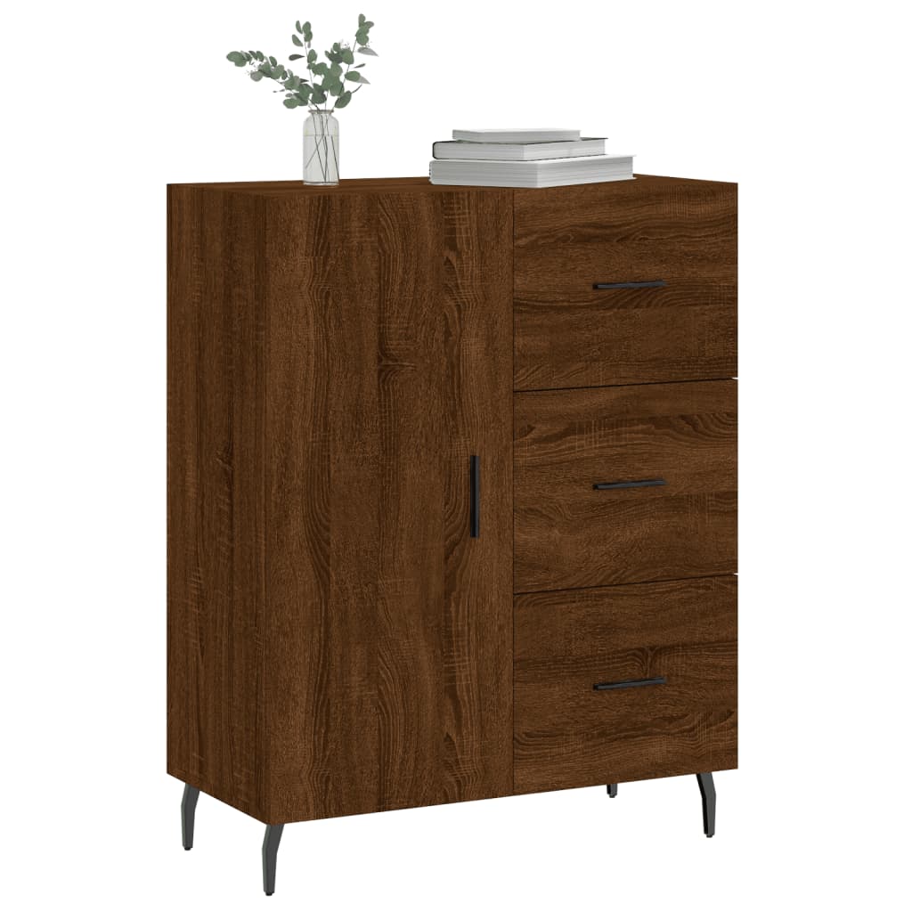 Brown oak buffet 69.5x34x90 cm engineering wood