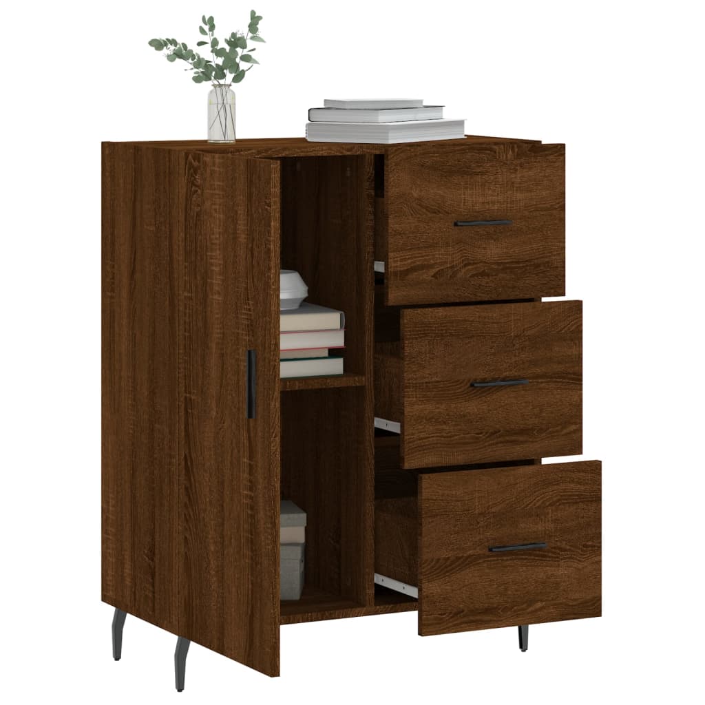 Brown oak buffet 69.5x34x90 cm engineering wood