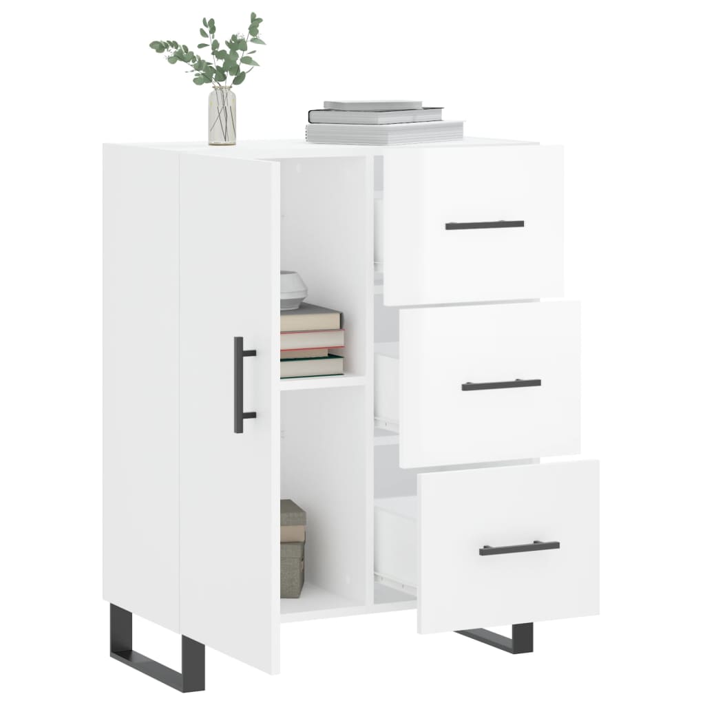 Credenza Bianco lucido 69,5x34x90 cm MDF