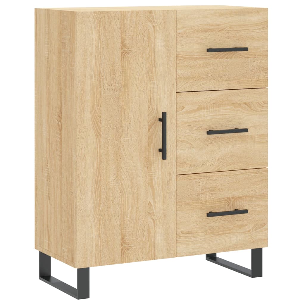 Buffet chêne sonoma 69,5x34x90 cm bois d'ingénierie