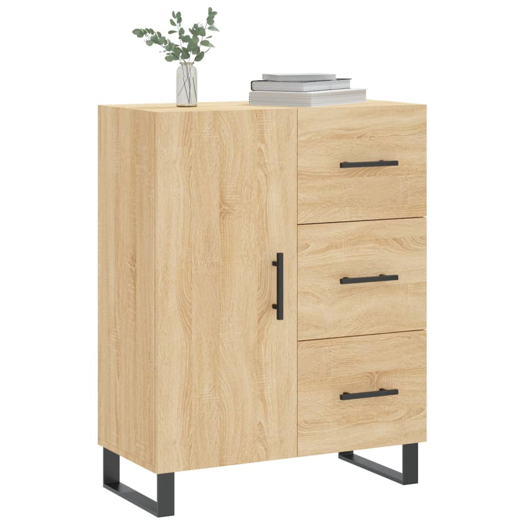 Buffet chêne sonoma 69,5x34x90 cm bois d'ingénierie