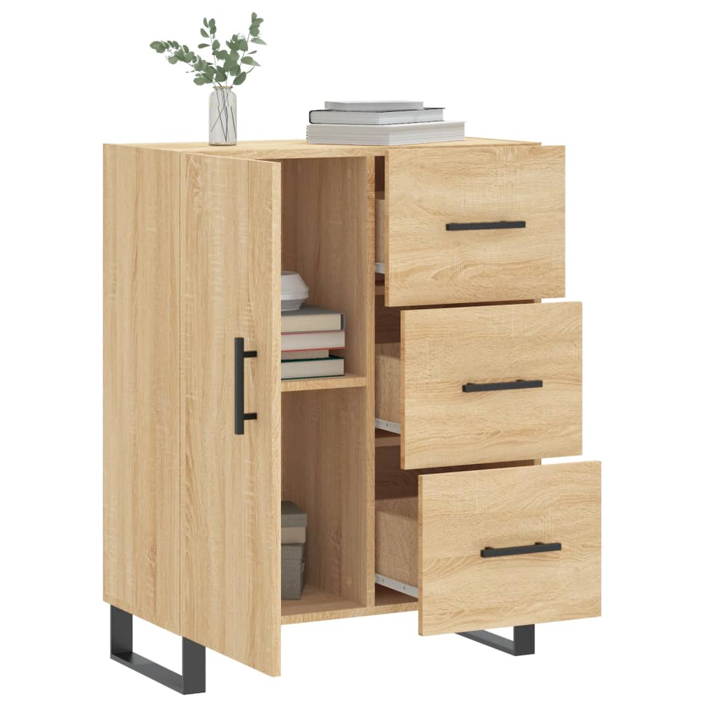 Buffet chêne sonoma 69,5x34x90 cm bois d'ingénierie