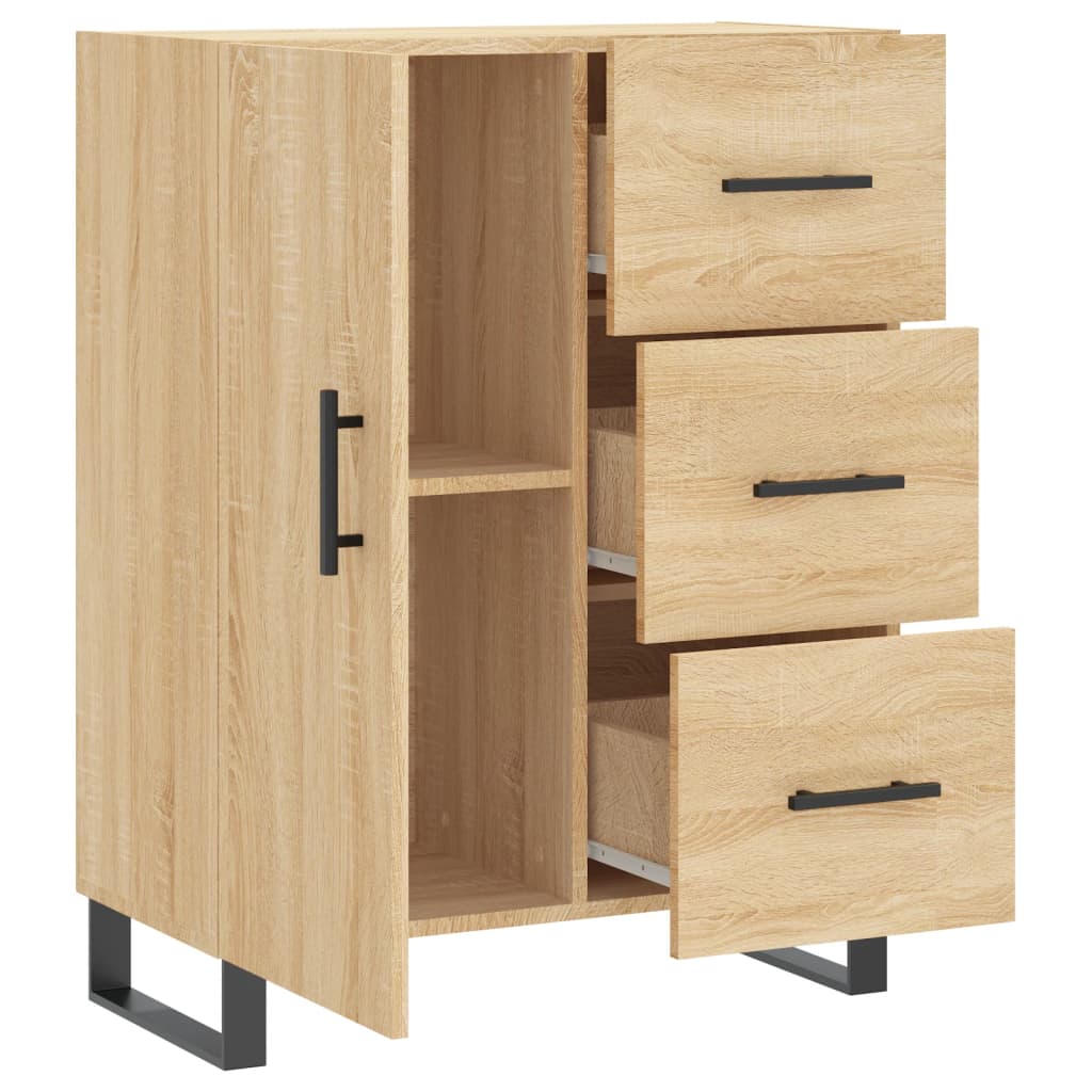 Buffet chêne sonoma 69,5x34x90 cm bois d'ingénierie