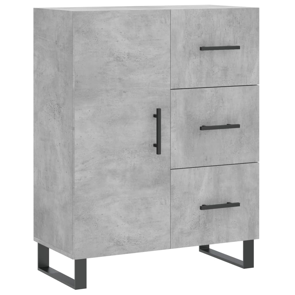 Credenza grigio cemento 69,5x34x90 cm in multistrato