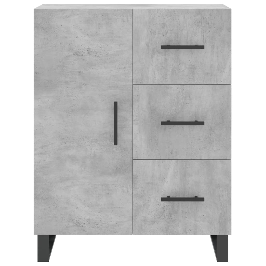 Credenza grigio cemento 69,5x34x90 cm in multistrato