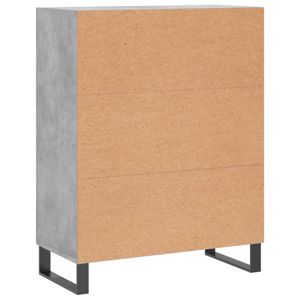 Credenza grigio cemento 69,5x34x90 cm in multistrato