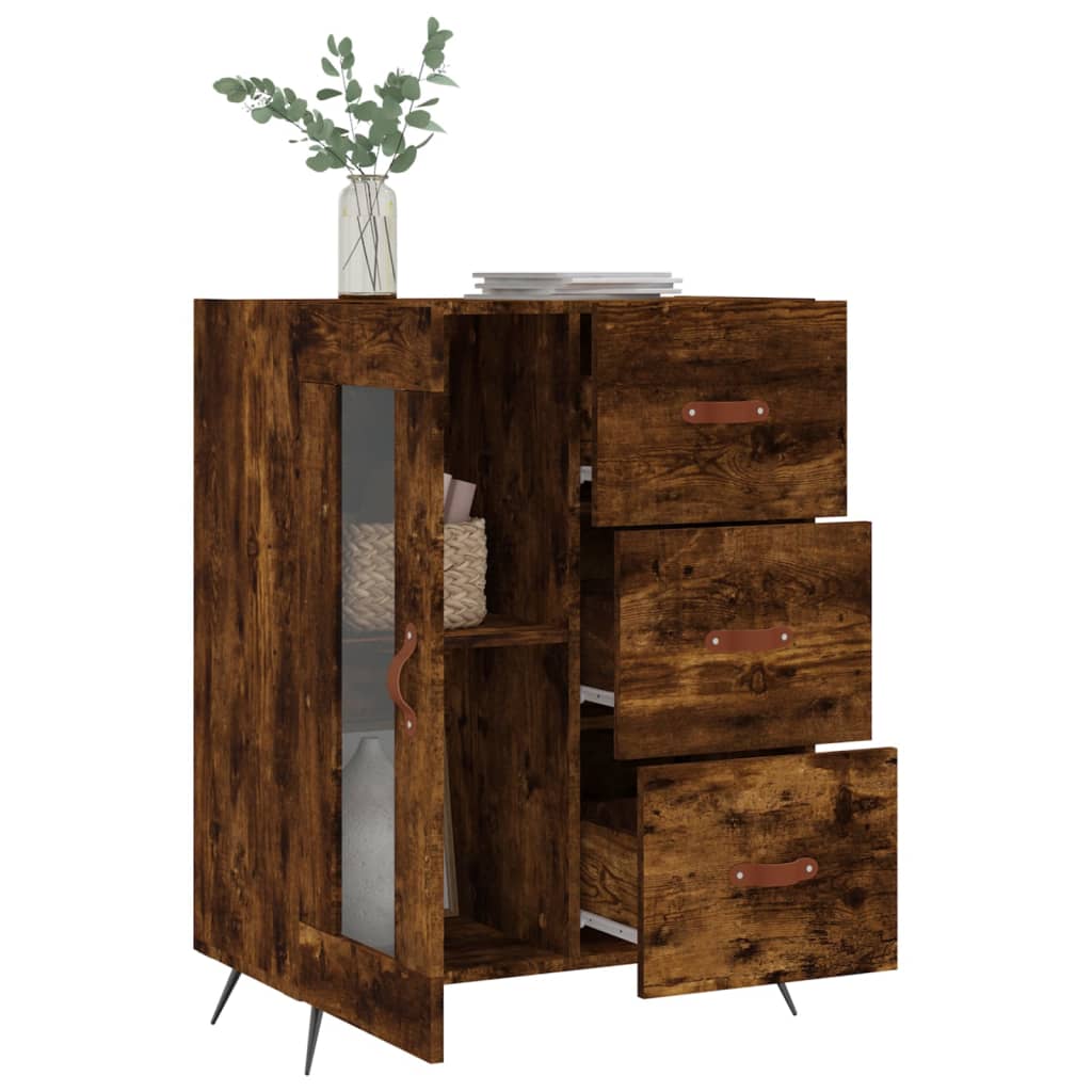 Smoked oak buffet 69.5x34x90 cm engineering wood